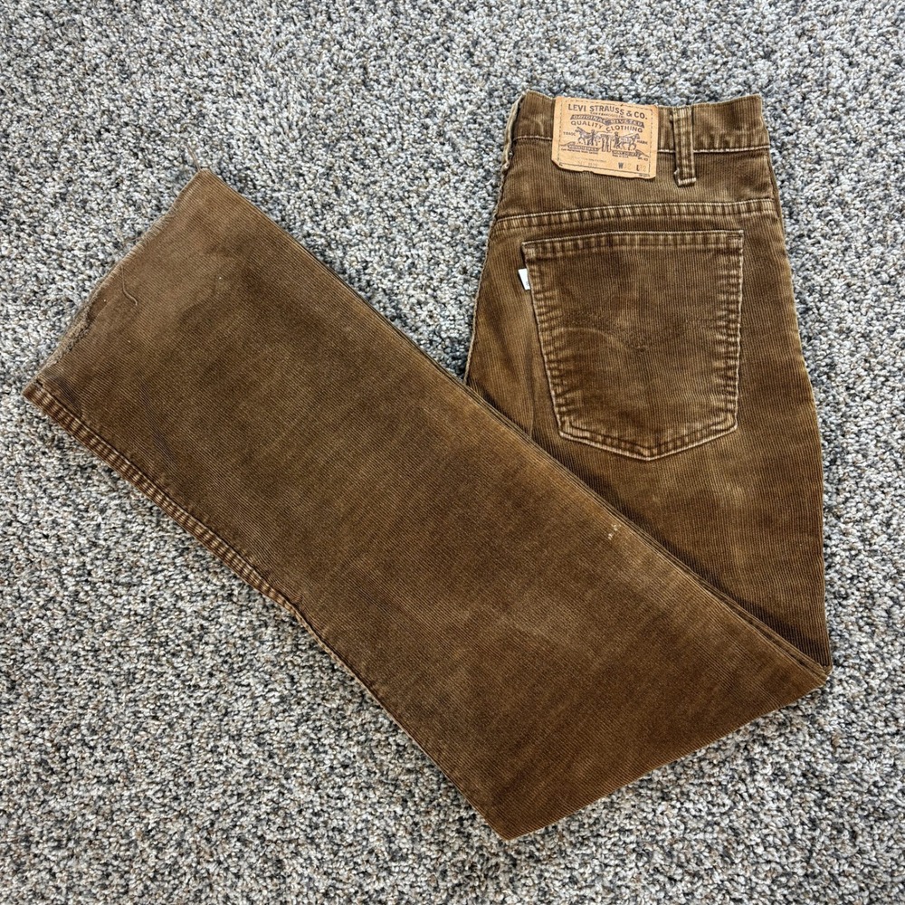 Vintage Levi's 517 Brown Corduroy Pants 31x31 USA Made Flare Bootcut 517-1529